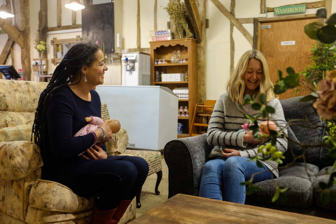 Laughing on the Sofa