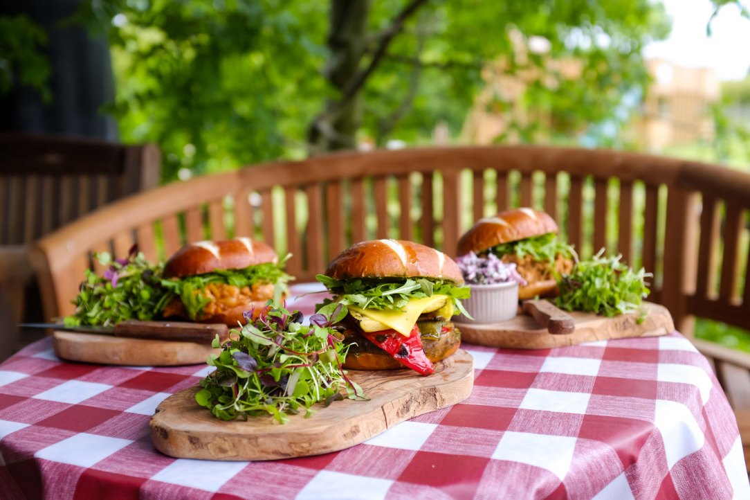 Burgers at Hitchin Lavender